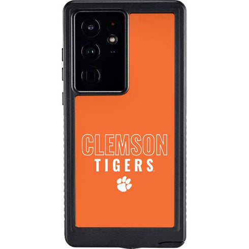 Clemson University Tigers Logo Galaxy S24 Ultra Waterproof Case