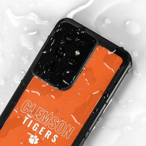 Clemson University Tigers Logo Galaxy S24 Ultra Waterproof Case