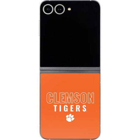 Clemson University Tigers Logo Galaxy Z Flip6 Skin