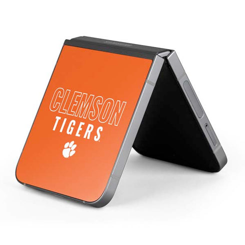 Clemson University Tigers Logo Galaxy Z Flip6 Skin