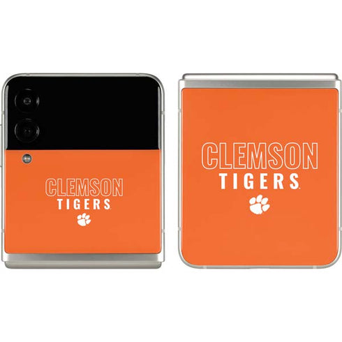 Clemson University Tigers Logo Galaxy Z Flip3 5G Skin
