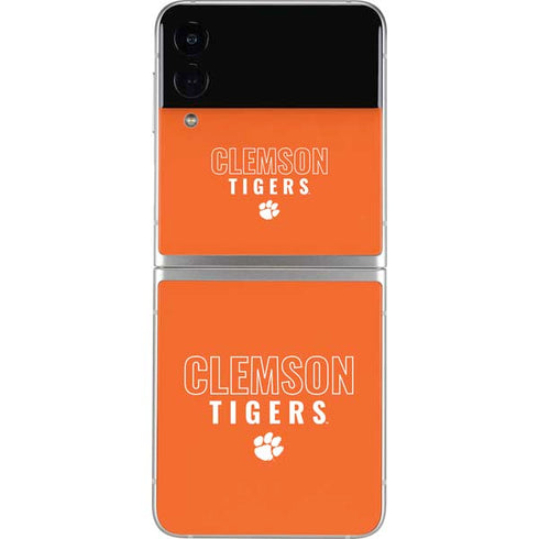 Clemson University Tigers Logo Galaxy Z Flip3 5G Skin