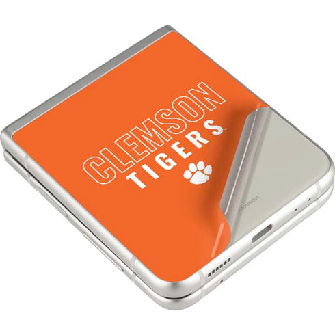 Clemson University Tigers Logo Galaxy Z Flip4 5G Skin