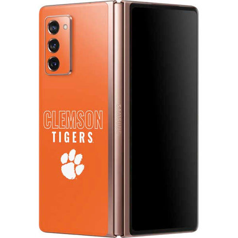 Clemson University Tigers Logo Galaxy Z Fold2 5G Skin