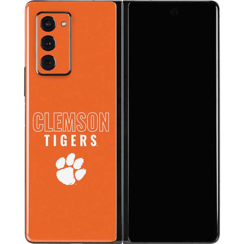 Clemson University Tigers Logo Galaxy Z Fold2 5G Skin