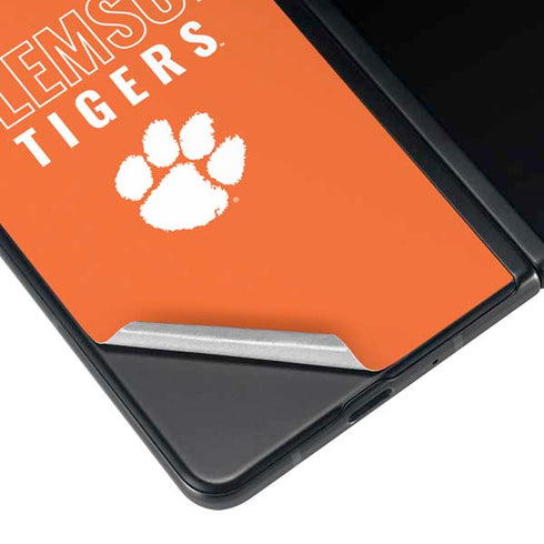 Clemson University Tigers Logo Galaxy Z Fold4 5G Skin