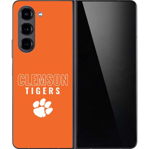 Clemson University Tigers Logo Galaxy Z Fold5 5G Skin