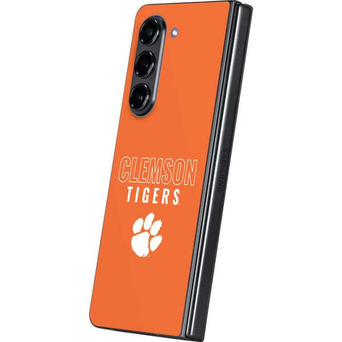 Clemson University Tigers Logo Galaxy Z Fold5 5G Skin