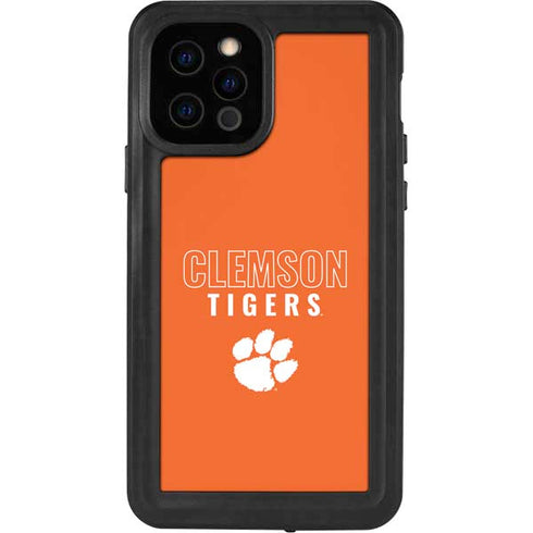 Clemson University Tigers Logo iPhone 12 Pro Waterproof Case