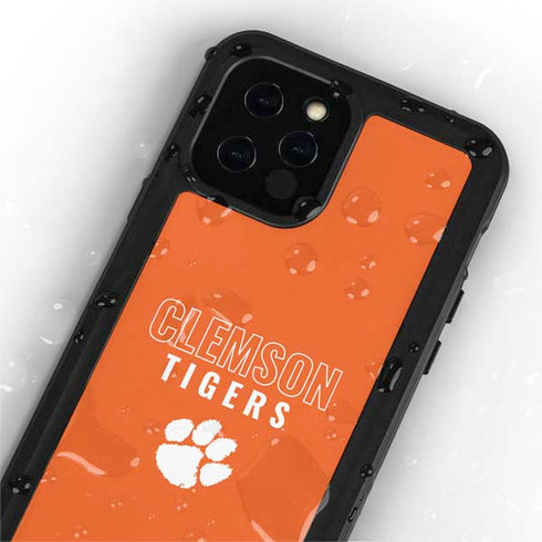 Clemson University Tigers Logo iPhone 12 Pro Waterproof Case
