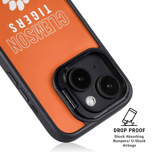 Clemson University Tigers Logo iPhone 13 Kickstand Case