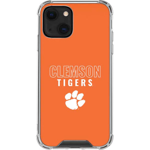 Clemson University Tigers Logo iPhone 14 Plus Clear Case