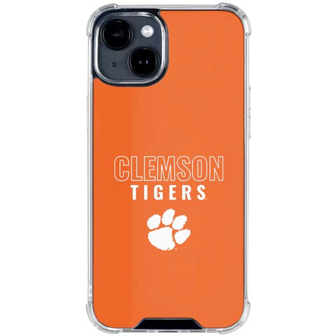 Clemson University Tigers Logo iPhone 15 Clear Case