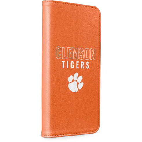 Clemson University Tigers Logo iPhone 15 Plus Folio Case
