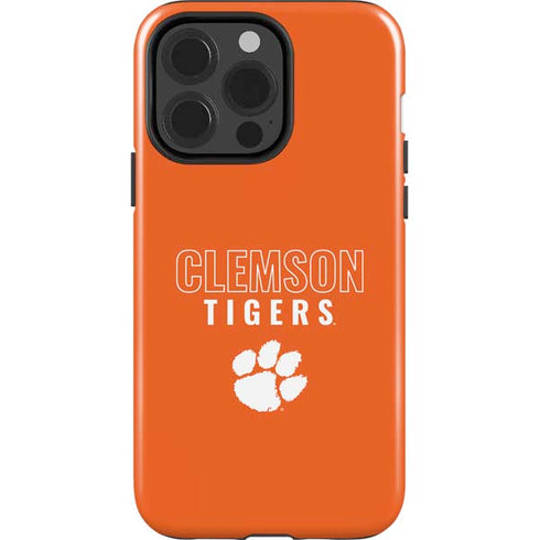 Clemson University Tigers Logo iPhone 15 Pro Impact Case
