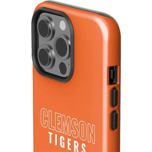 Clemson University Tigers Logo iPhone 15 Pro Impact Case