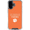 Clemson University Tigers Logo iPhone 16 Clear Case