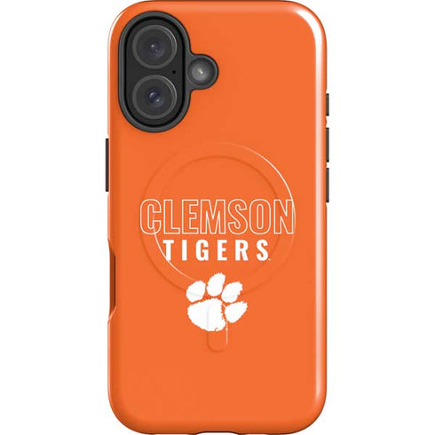 Clemson University Tigers Logo iPhone 16 Magsafe Impact Case