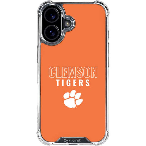 Clemson University Tigers Logo iPhone 16 Plus Clear Case