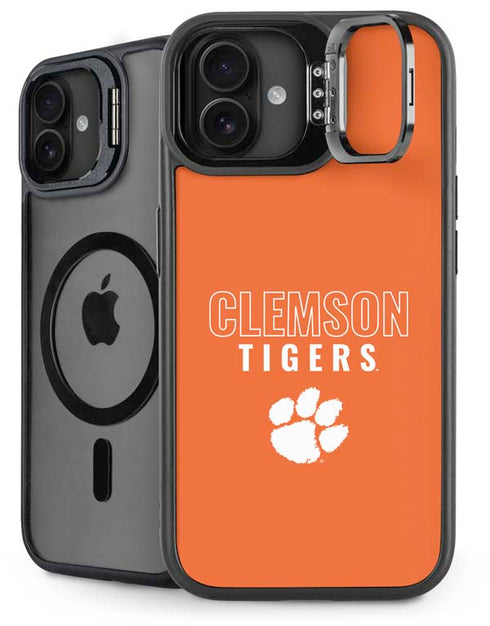 Clemson University Tigers Logo iPhone 16 Plus Kickstand Case