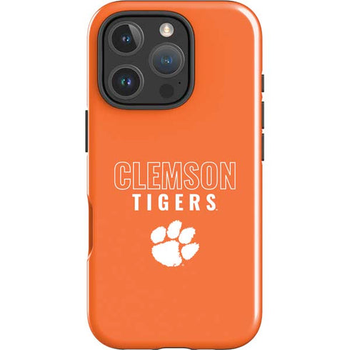 Clemson University Tigers Logo iPhone 16 Pro Impact Case