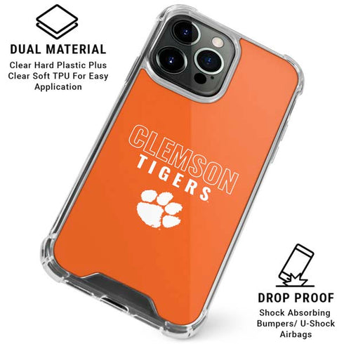 Clemson University Tigers Logo iPhone 16 Pro Max Clear Case