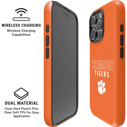 Clemson University Tigers Logo iPhone 16 Pro Max Magsafe Impact Case