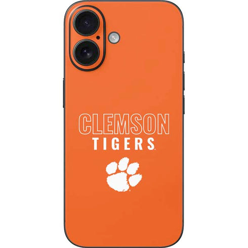 Clemson University Tigers Logo iPhone 16 Skin
