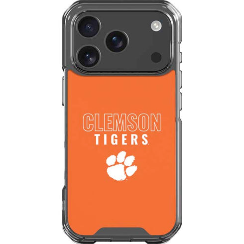 Clemson University Tigers Logo iPhone 17 Pro Clear Case