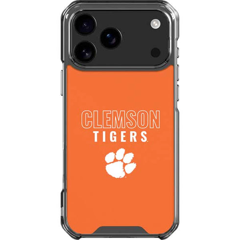 Clemson University Tigers Logo iPhone 17 Pro Max Clear Case
