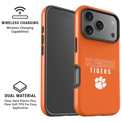 Clemson University Tigers Logo iPhone 17 Pro Max Magsafe Impact Case