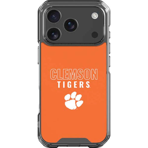 Clemson University Tigers Logo iPhone 18 Pro Clear Case