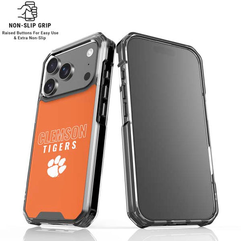 Clemson University Tigers Logo iPhone 18 Pro Clear Case
