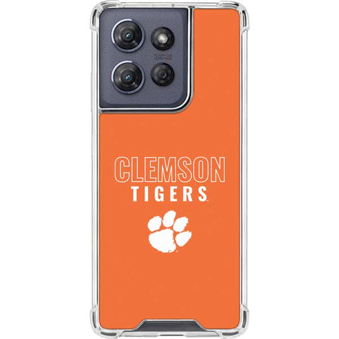 Clemson University Tigers Logo Moto G 5G (2025) Clear Case