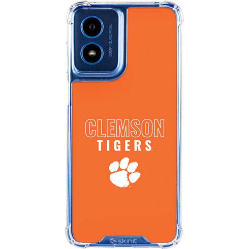 Clemson University Tigers Logo Moto G 5G (2024) Clear Case
