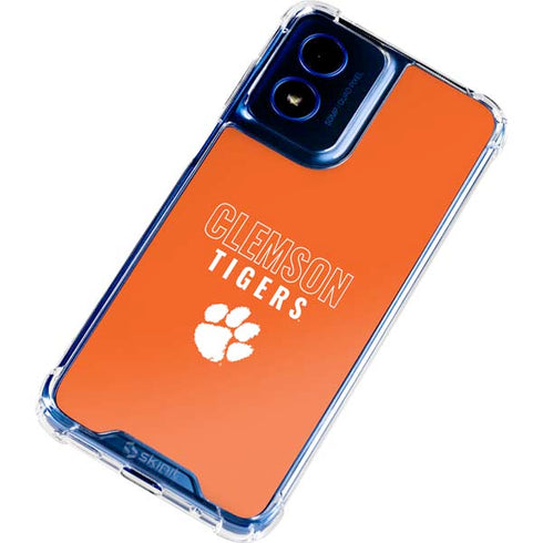 Clemson University Tigers Logo Moto G 5G (2024) Clear Case