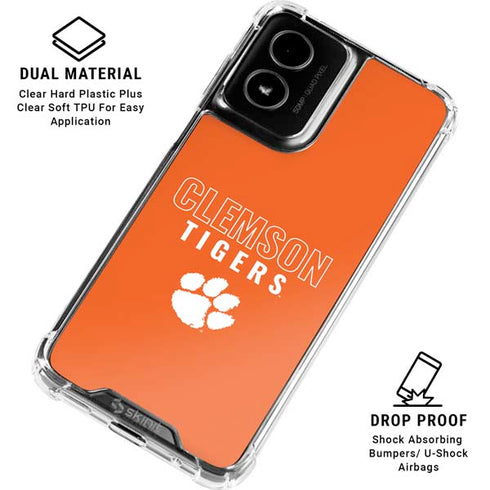 Clemson University Tigers Logo Moto G Power 5G (2024) Clear Case