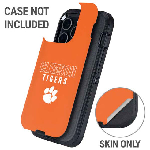Clemson University Tigers Logo Otterbox Defender iPhone Skin