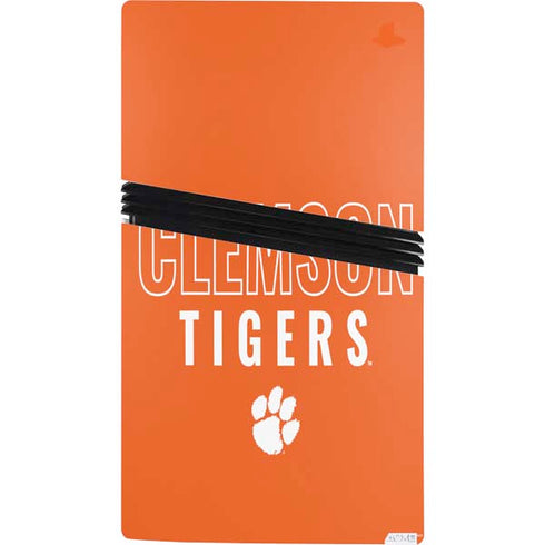 Clemson University Tigers Logo PS5 Pro Bundle Skin