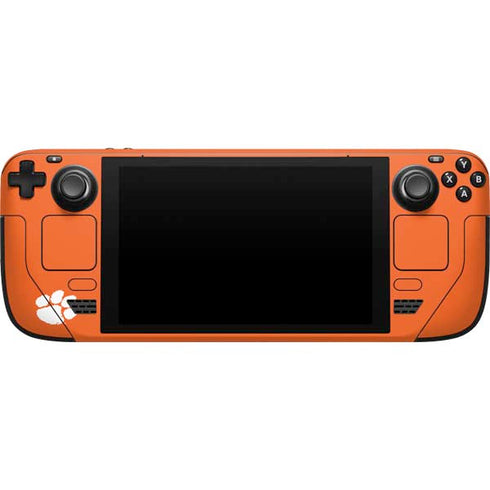 Clemson University Tigers Logo Steam Deck Handheld Gaming Computer Skin