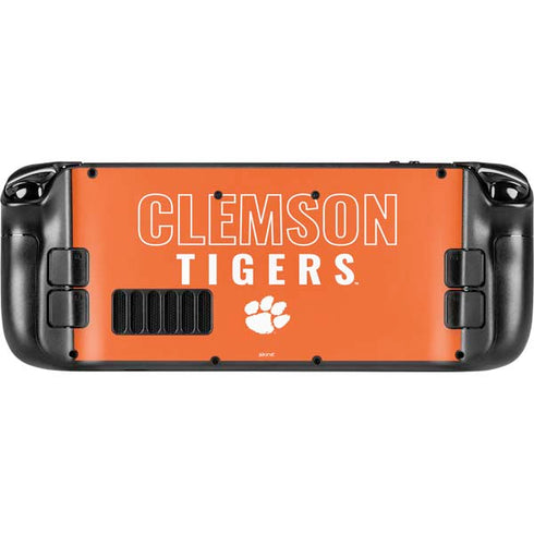 Clemson University Tigers Logo Steam Deck Handheld Gaming Computer Skin
