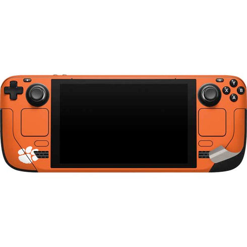 Clemson University Tigers Logo Steam Deck Handheld Gaming Computer Skin