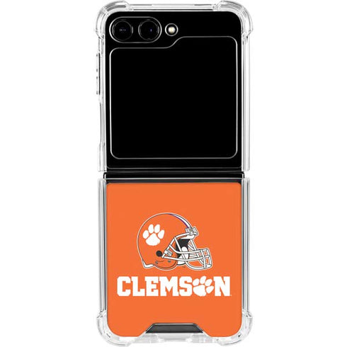 Clemson University Football Galaxy Z Flip6 Clear Case