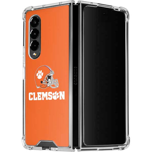 Clemson University Football Galaxy Z Fold4 5G Clear Case
