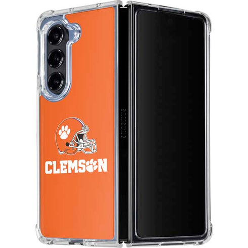 Clemson University Football Galaxy Z Fold5 5G Clear Case