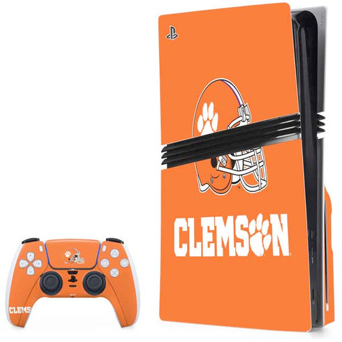 Clemson University Football PS5 Pro Disk Bundle Skin