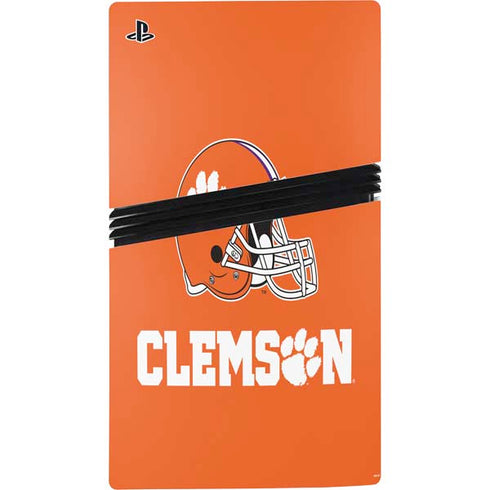 Clemson University Football PS5 Pro Disk Console Skin