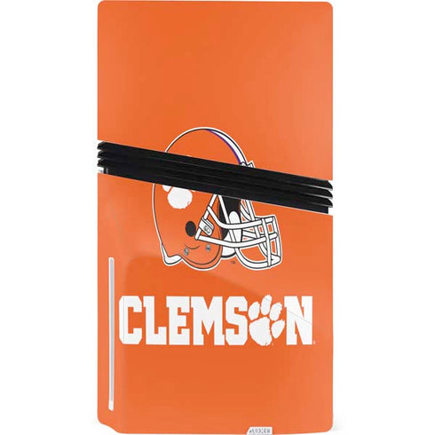 Clemson University Football PS5 Pro Disk Console Skin