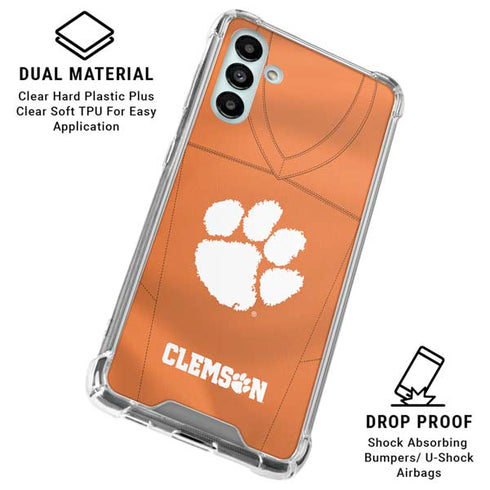 Clemson University Orange Jersey Galaxy A13 5G Clear Case