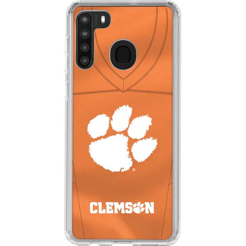 Clemson University Orange Jersey Galaxy A21 Clear Case